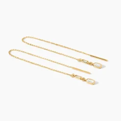 Boucles D'oreilles Or Jaune Mercy Oxyde De Zirconium
