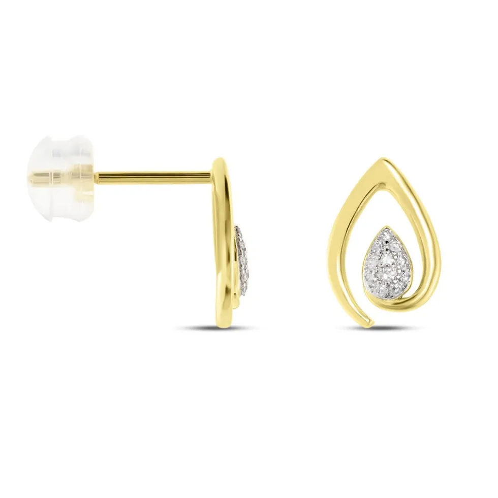 Boucles D'oreilles Or Jaune Sheilana Diamants