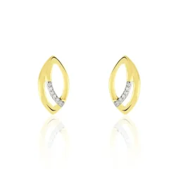 Boucles D'oreilles Or Jaune Svena Diamant