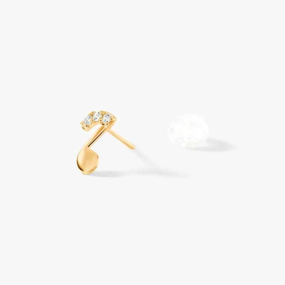 Boucles D'oreilles Or Jaune Xavierine Oxydes