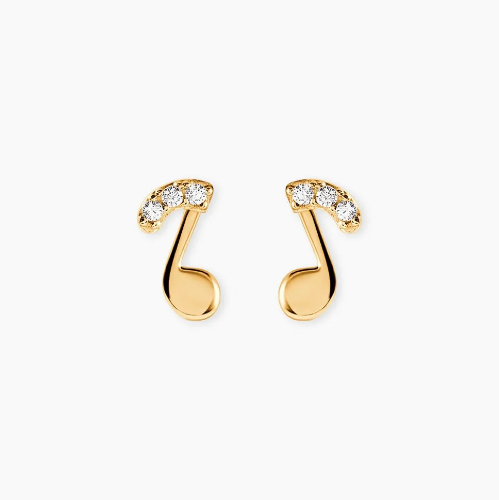 Boucles D'oreilles Or Jaune Xavierine Oxydes