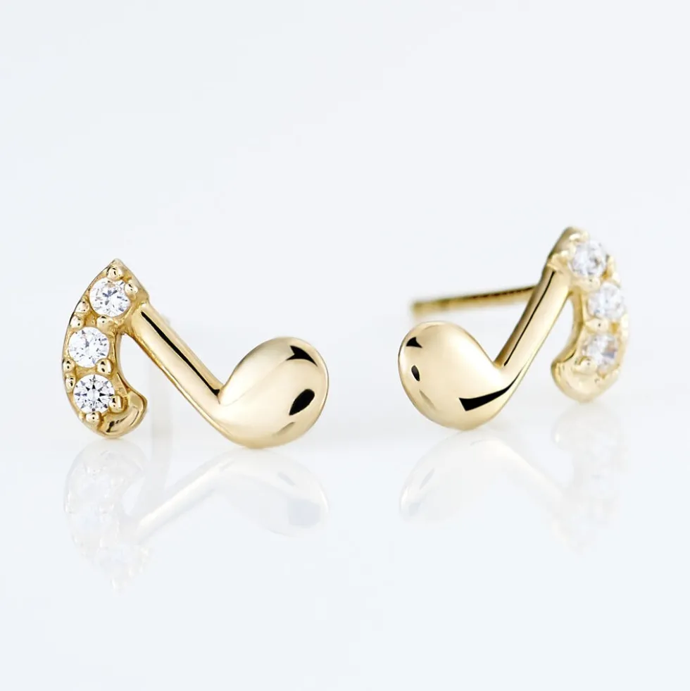 Boucles D'oreilles Or Jaune Xavierine Oxydes