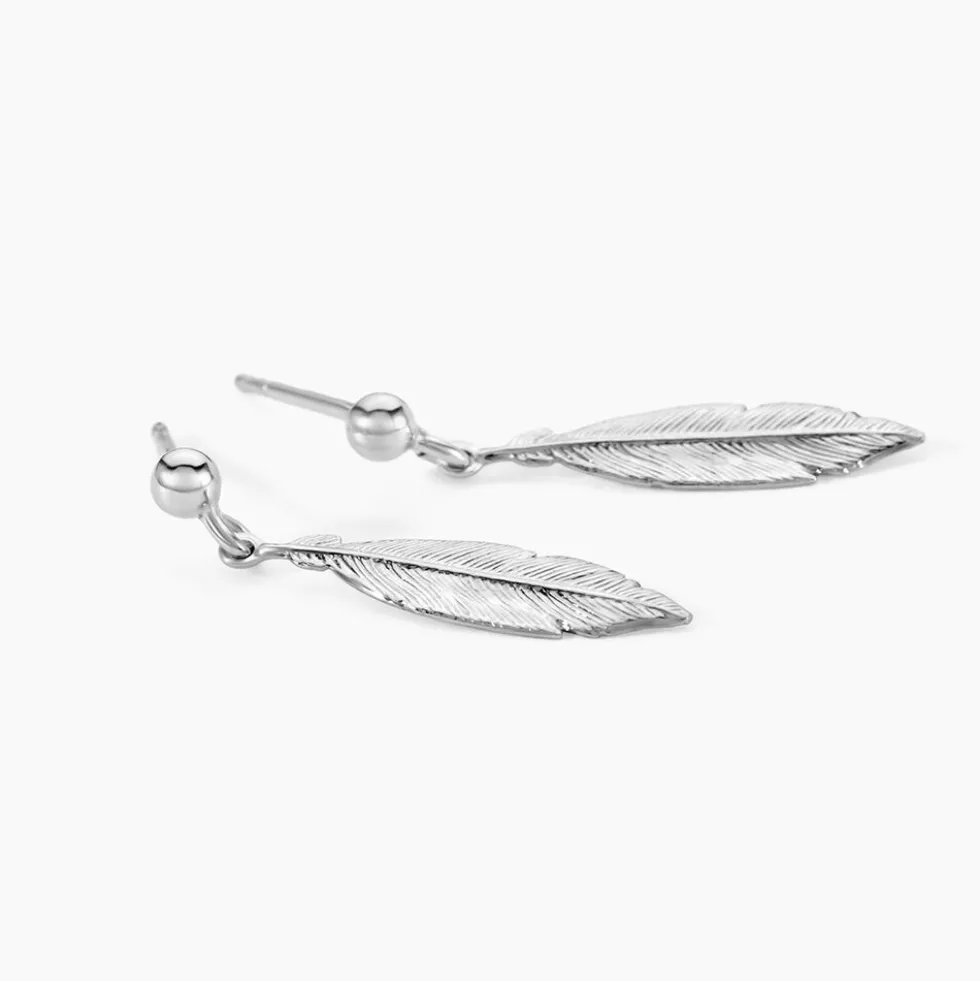 Boucles D'oreilles Pendantes Euriell Argent Blanc