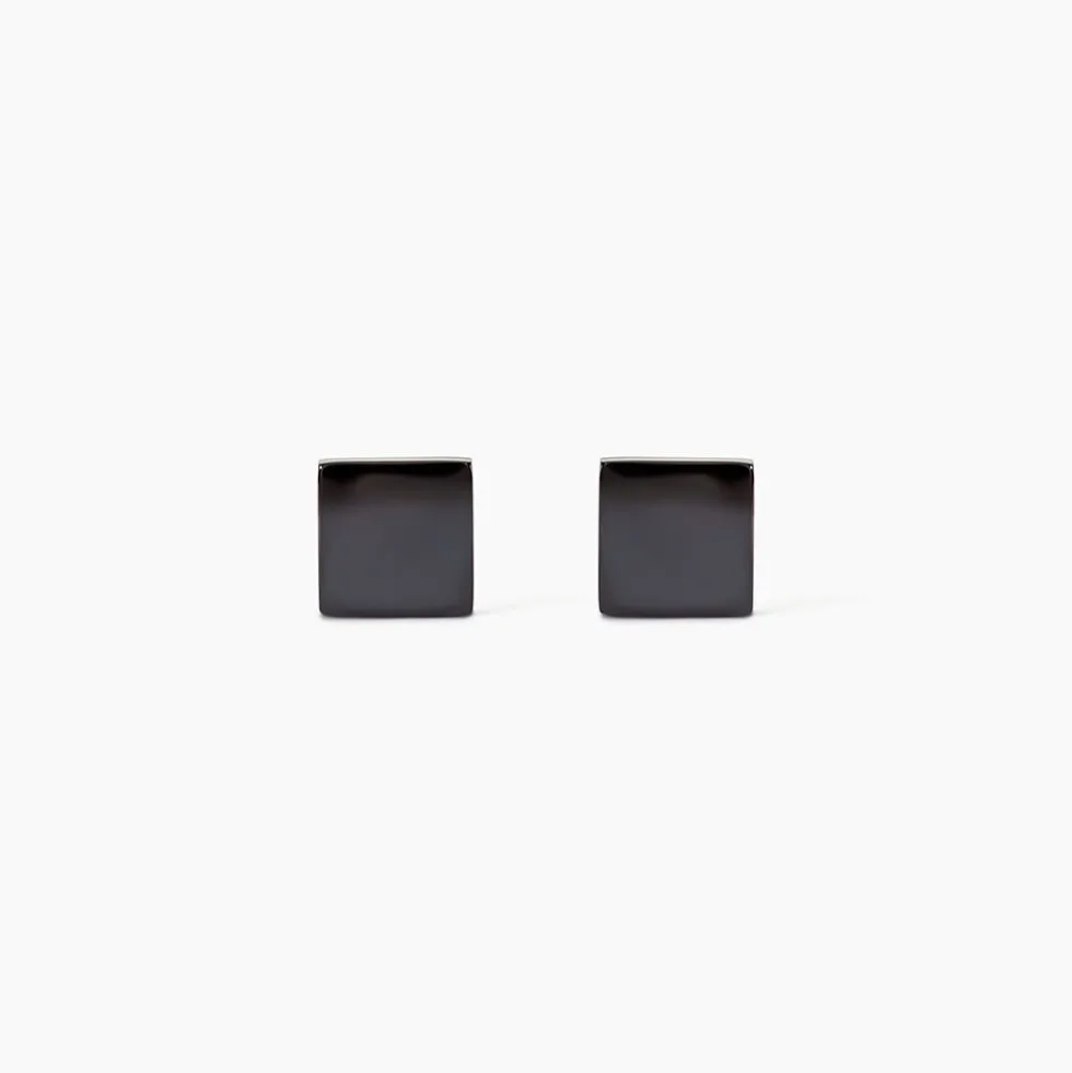 Boucles D'oreilles Pendantes Anne-violaineae Acier Noir