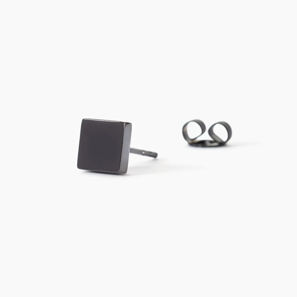 Boucles D'oreilles Pendantes Anne-violaineae Acier Noir