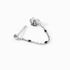 Boucles D'oreilles Pendantes Molly Argent Blanc