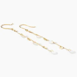 Boucles D'Oreilles Pendantes Epurea Or Jaune Nacre