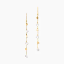 Boucles D'Oreilles Pendantes Epurea Or Jaune Nacre