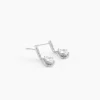 Boucles D'oreilles Pendantes Briony Argent Blanc Oxyde De Zirconium