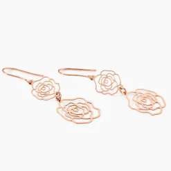 Boucles D'oreilles Pendantes Margotte Argent Rose