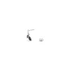 Boucles D'oreilles Pendantes Navette Or Blanc Saphir