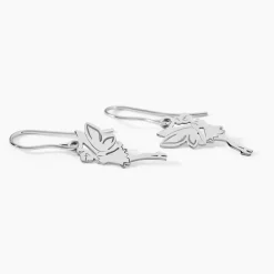 Boucles D'oreilles Pendantes Anita Argent Blanc