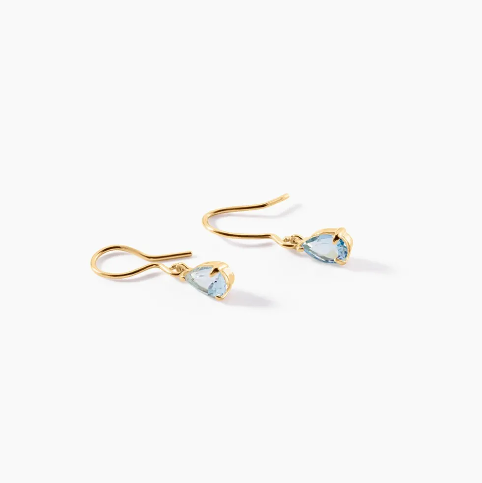 Boucles D'oreilles Pendantes Kalyne Or Jaune Topaze