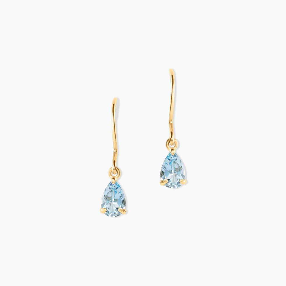 Boucles D'oreilles Pendantes Kalyne Or Jaune Topaze