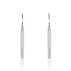 Boucles D'oreilles Pendantes Evodie Argent Blanc Oxyde De Zirconium