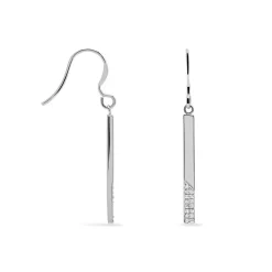 Boucles D'oreilles Pendantes Evodie Argent Blanc Oxyde De Zirconium
