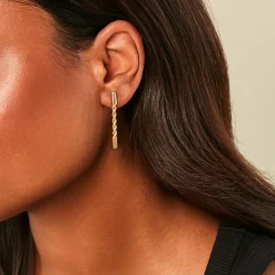 Boucles D'Oreilles Pendantes Cordelia Or Jaune