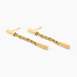 Boucles D'Oreilles Pendantes Cordelia Or Jaune