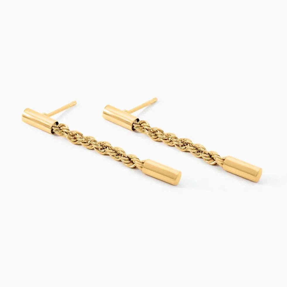 Boucles D'Oreilles Pendantes Cordelia Or Jaune