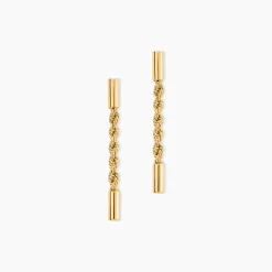 Boucles D'Oreilles Pendantes Cordelia Or Jaune