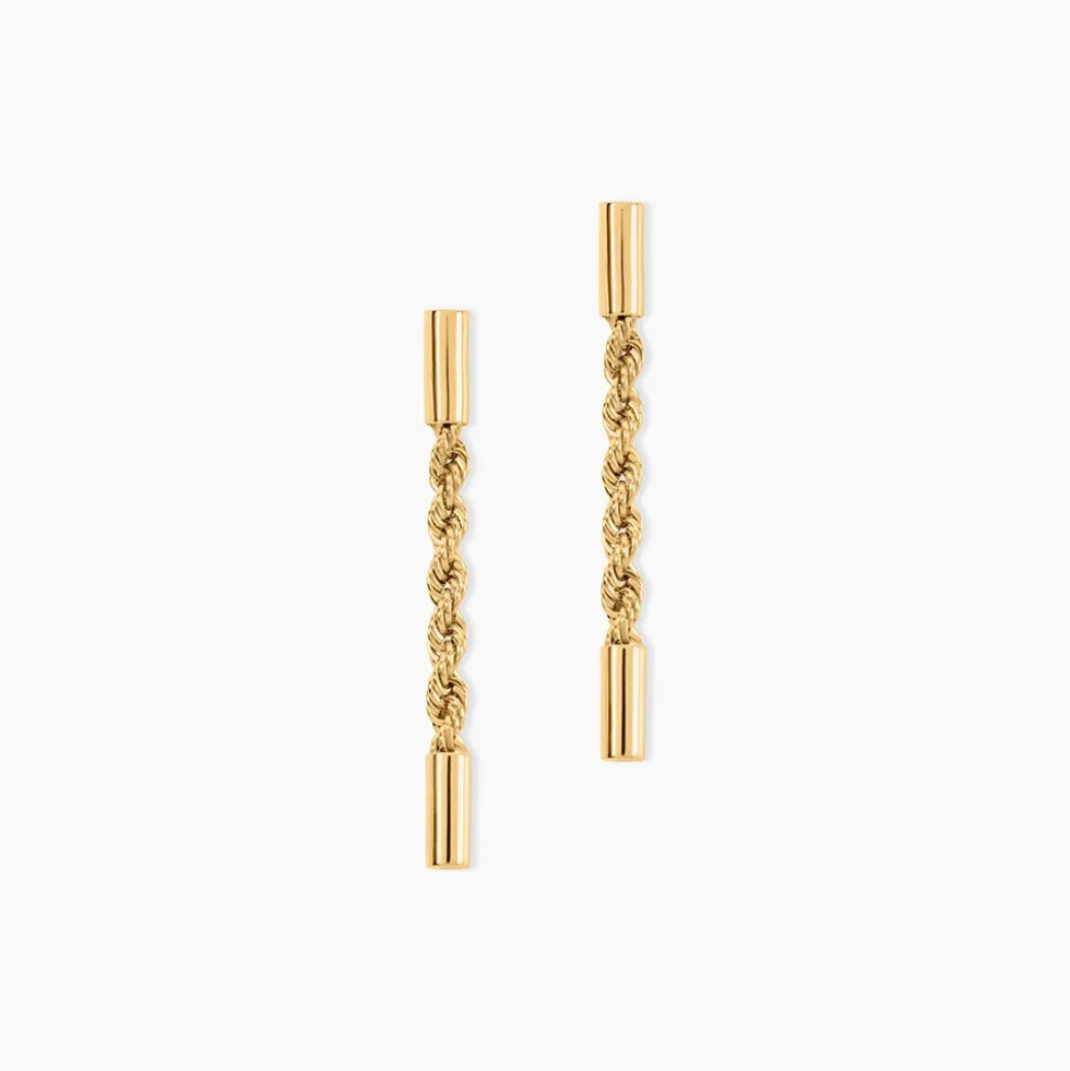 Boucles D'Oreilles Pendantes Cordelia Or Jaune
