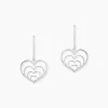 Boucles D'oreilles Pendantes Naleen Argent Blanc