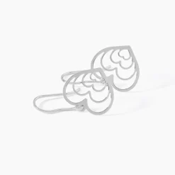 Boucles D'oreilles Pendantes Naleen Argent Blanc