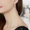 Boucles D'oreilles Pendantes Romanne Or Blanc Diamant