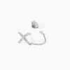 Boucles D'oreilles Pendantes Phula Argent Blanc