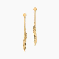 Boucles D'oreilles Pendantes Leeann Or Jaune
