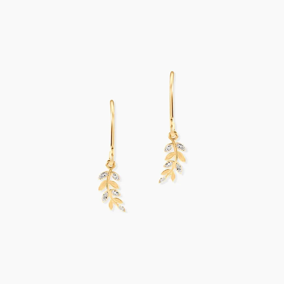 Boucles D'oreilles Pendantes Adansonia Or Jaune
