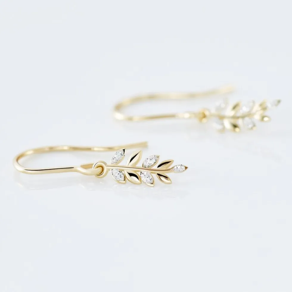 Boucles D'oreilles Pendantes Adansonia Or Jaune