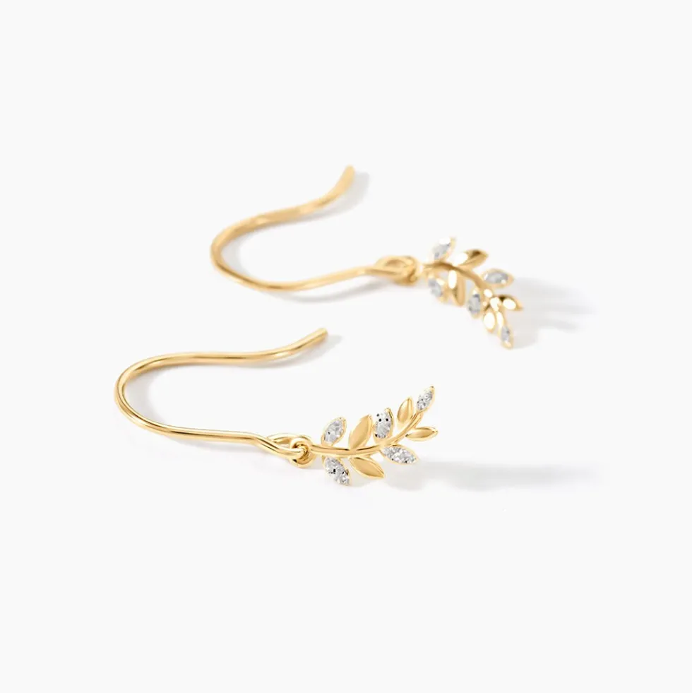 Boucles D'oreilles Pendantes Adansonia Or Jaune