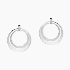 Boucles D'oreilles Pendantes Saffy Acier Blanc
