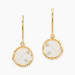 Boucles D'oreilles Pendantes Joana Or Jaune Nacre