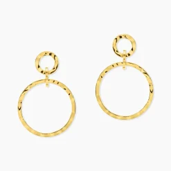 Boucles D'oreilles Pendantes Oia Acier Jaune