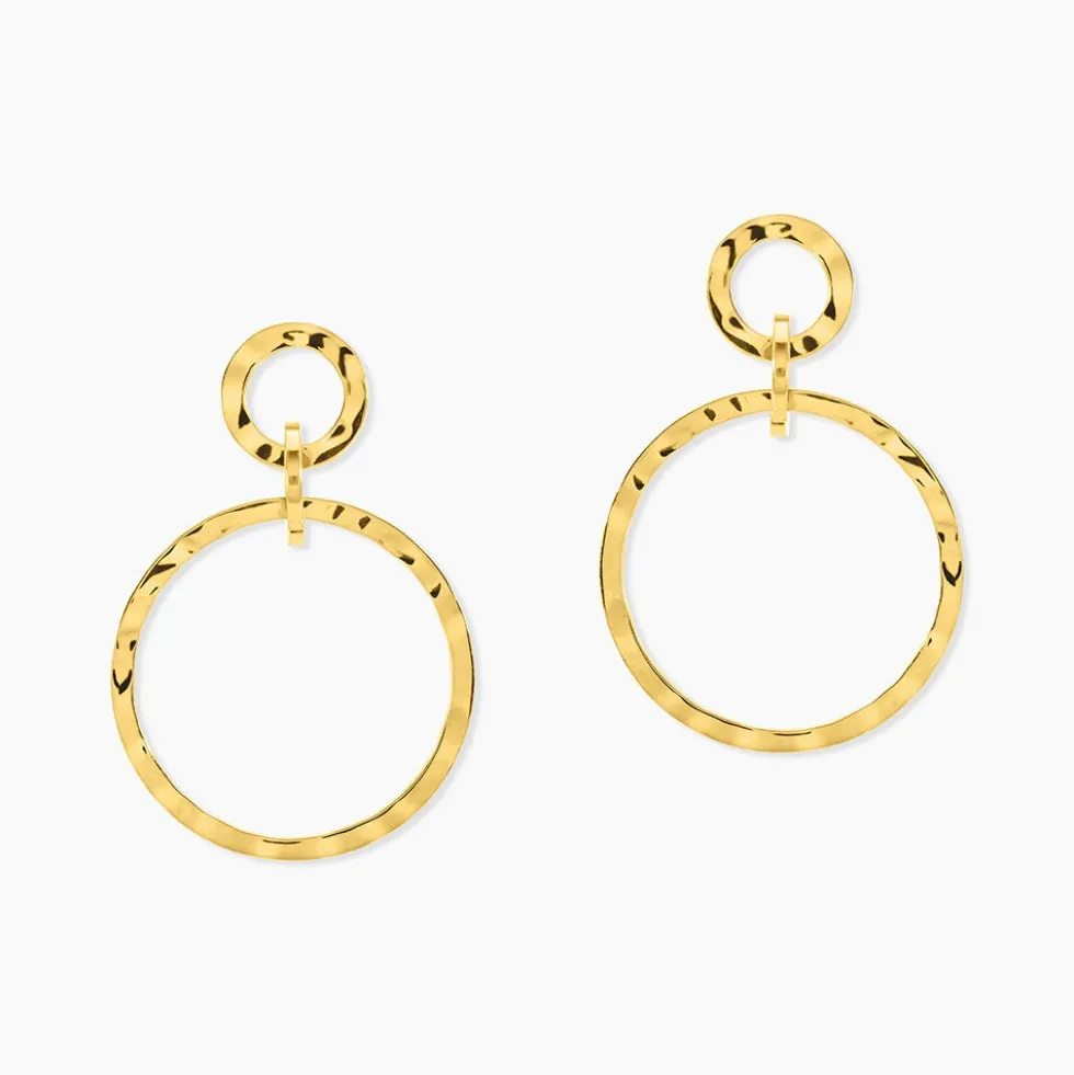 Boucles D'oreilles Pendantes Oia Acier Jaune