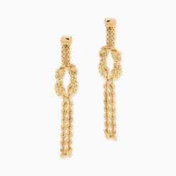 Boucles D'Oreilles Pendantes Jerry Or Jaune