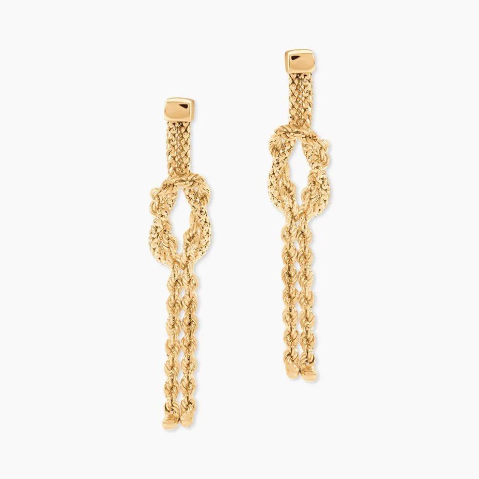 Boucles D'Oreilles Pendantes Jerry Or Jaune