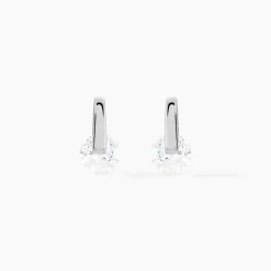 Boucles D'oreilles Pendantes Vera Argent Blanc Oxyde De Zirconium