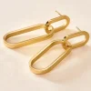 Boucles D'oreilles Pendantes Manille Acier Jaune