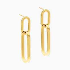 Boucles D'oreilles Pendantes Manille Acier Jaune
