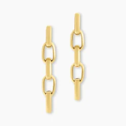 Boucles D'oreilles Pendantes Auray Acier Jaune
