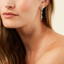 Boucles D'Oreilles Pendantes Feeria Argent Blanc Oxyde De Zirconium