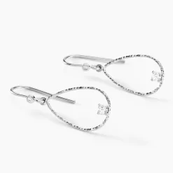 Boucles D'oreilles Pendantes Inez Argent Blanc Oxyde De Zirconium