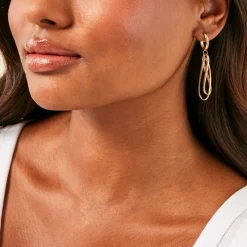 Boucles D'Oreilles Pendantes Boudicca Or Jaune
