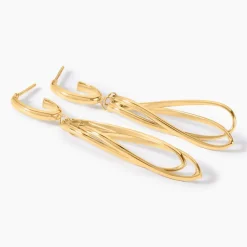 Boucles D'Oreilles Pendantes Boudicca Or Jaune