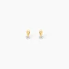 Boucles D'oreilles Pendantes Clementa Or Jaune Oxyde De Zirconium