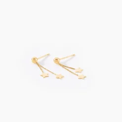 Boucles D'oreilles Pendantes Alphonsine Etoile Or Jaune