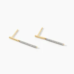 Boucles D'oreilles Pendantes Alayna Or Jaune Diamant